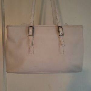 COACH VINTAGE WHITE LEATHER LEGACY TOTE